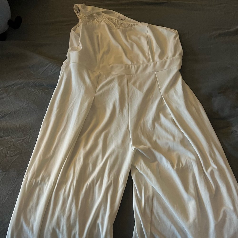 White Women's Pants Romper